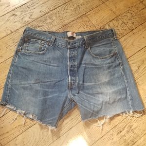 Levi's 501 cut off denim shorts 38 inch waist